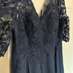 Formal navy blue dress